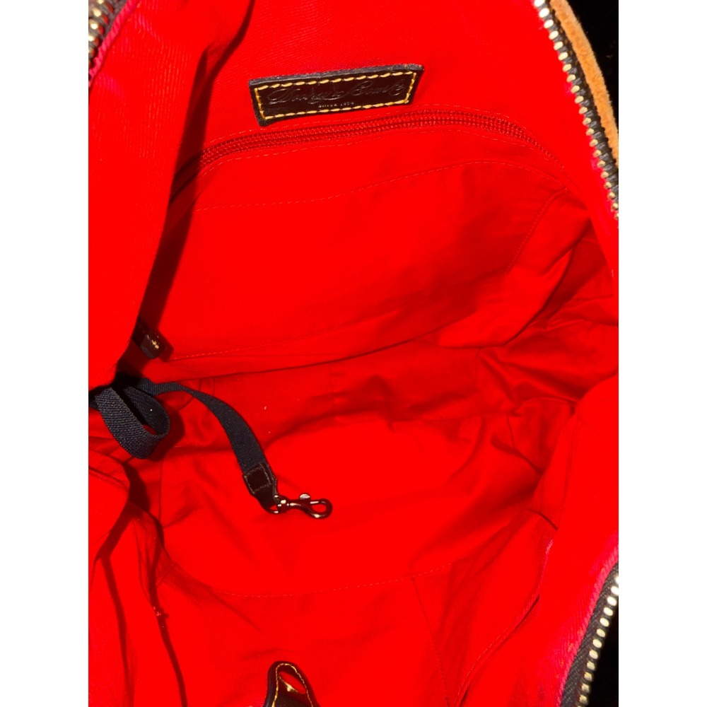 Dooney & Bourke Honey Suede Leather Trim Hobo - Picture 5 of 8